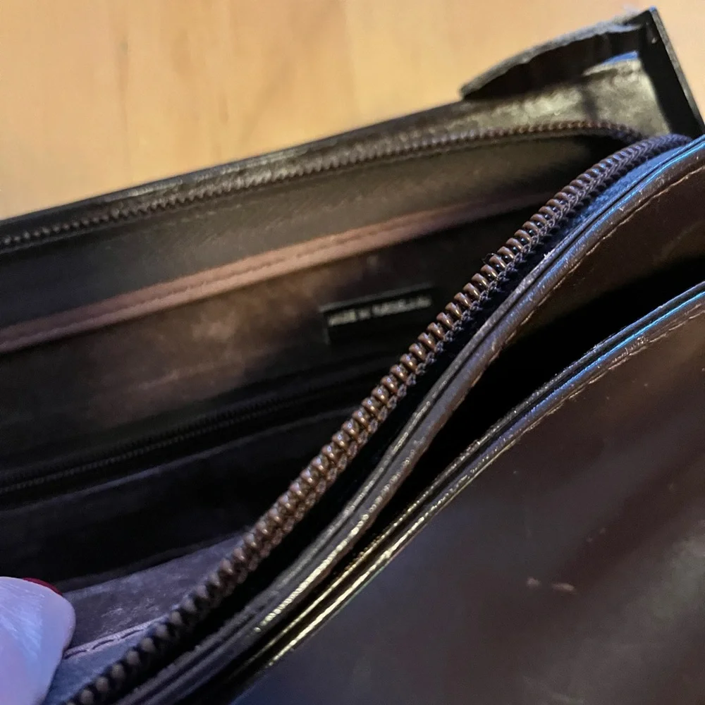 Elegant Dark Brown Leather Men's Briefcase